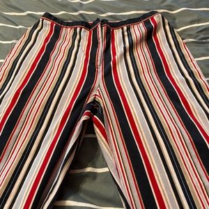 Women’s size 12 red white and blue striped pants